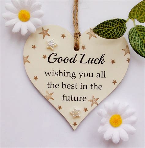 Good Luck Wishing You All the Best Neutral Stars Wooden Gift - Etsy