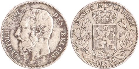 Belgien Francs Leopold Ii Vf Ma Shops