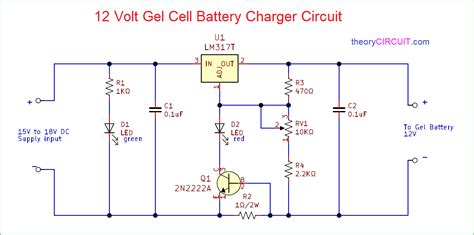 Schematic 12v Battery Charger Circuit With Overcharge Protection Wiring Flow Line