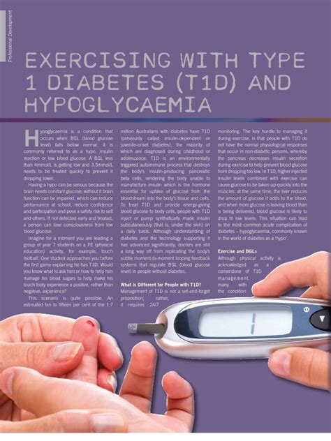 Exercising With Type 1 Diabetes T1d And Hypoglycaemia By Allan Bolton