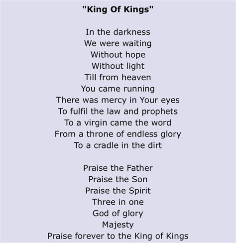 Hillsong Worship - King Of Kings Lyrics | AZLyrics.com | Hillsong ...