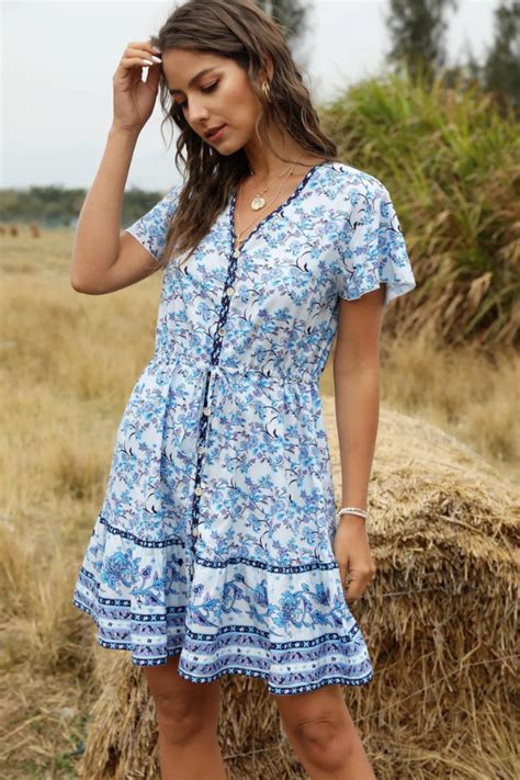 Robe Bleue Invité Mariage Champêtre Charme Champêtre