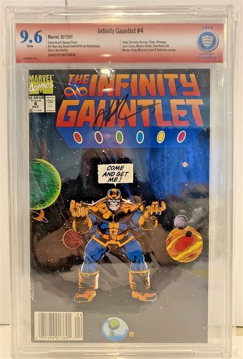 Infinity Gauntlet Cgc Ss Jim Starlin Signed Thanos Early