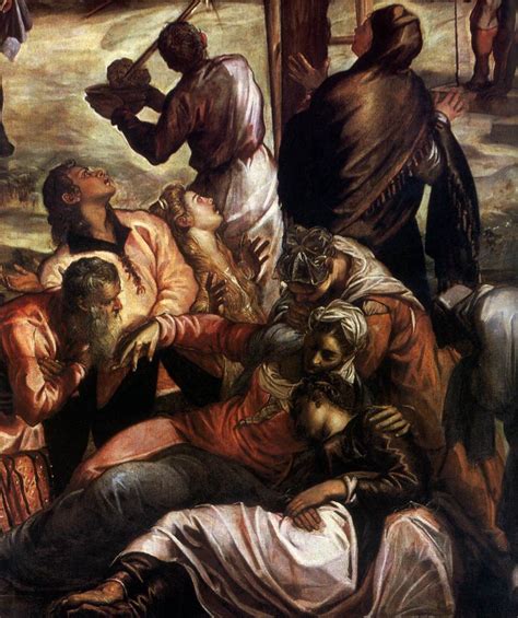 Crucifixion Detail Painting Tintoretto Oil Paintings