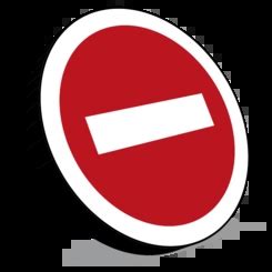 No Entry No Entrance Prohibition Restriction Road Signal 44 OFF