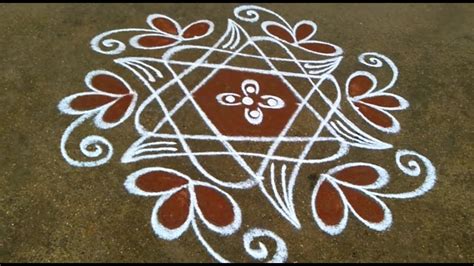 Maasi Maadha Special Rangoli Kolam Beautiful Design Flower Kolam Kaalai