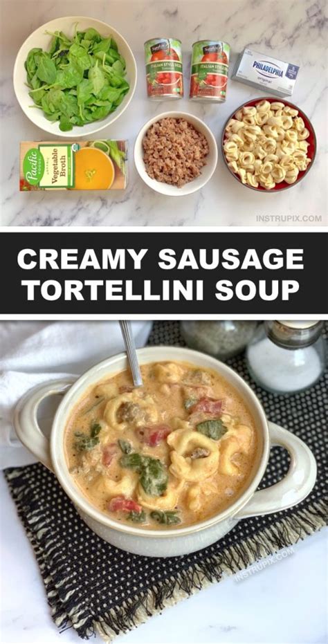 Slow Cooker Creamy Tortellini And Sausage Soup Instrupix