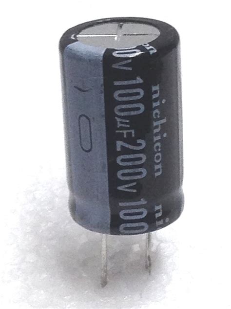 Capacitor Uf Uf Mfd V Electrolytic C Degree Nichicon