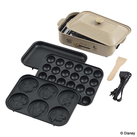 楽天市場特典付き BRUNO DISNEY COMPACT HOT PLATE ブルーノ ホットプレート ディズニー 電気式