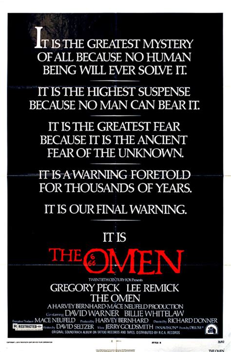 The Omen 1976 U.S. One Sheet Poster - Posteritati Movie Poster Gallery