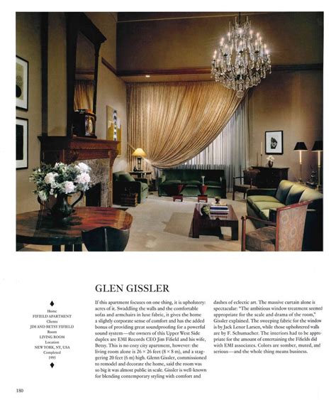 Greatest Rooms Of The Century New York Interior Designer Glenn