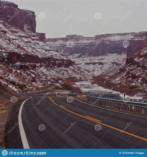 Open Road Of American Southwest Stock Photo Image Of American