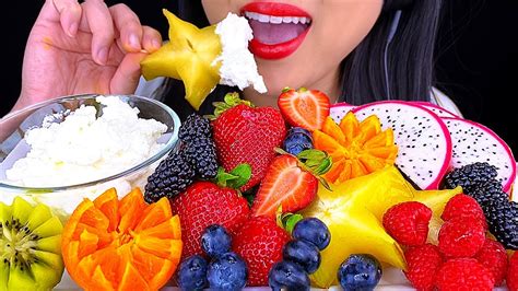 Asmr Most Colorful Fruit Platter Part 4 Satisfying Eating Sounds No Talking Asmr Phan Youtube