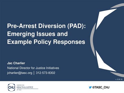 Ppt Pre Arrest Diversion Pad Emerging Issues And Example Policy