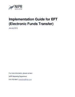 Fillable Online Implementation Guide For EFT Fax Email Print PdfFiller