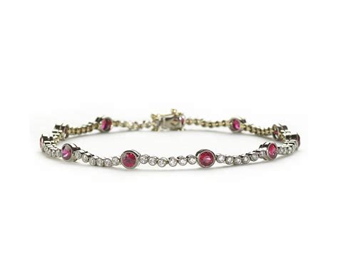 Ruby & Diamond Line Bracelet — Jewellery Discovery