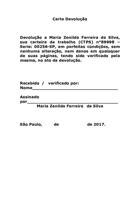 Modelo de Carta Oficio Devolução Dinheiro Arrependimento de Compra e Venda