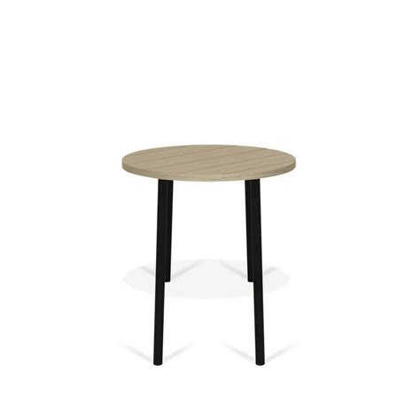 Table basse PLY 50 chêne clair et métal noir TEMAHOME