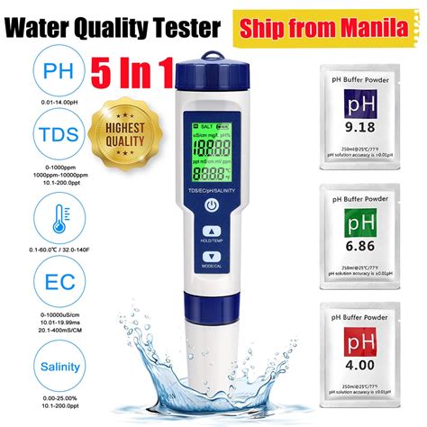 In Tds Ec Ph Salinity Temperature Water Quality Tester Meter Pen