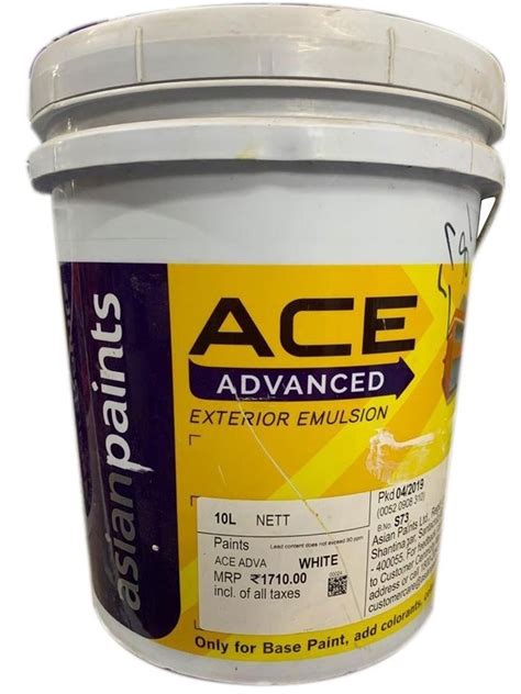 Asian Paints Ace Advanced Exterior Emulsion Packaging Size L At Rs