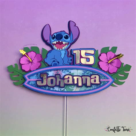 Stitch Cake Topper Stitch Cake Stitch Party Stitch Etsy Stitch Cake