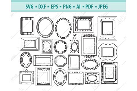 Frame Svg File Baroque Frame Png Picture Frame Eps Dxf