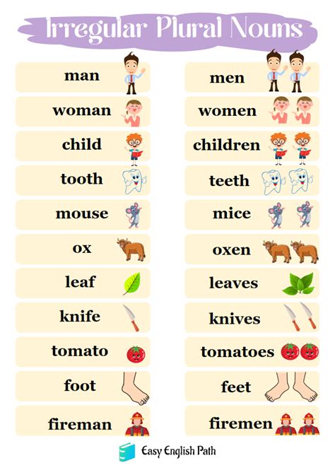 Irregular Plural Nouns Definition With Examples In English