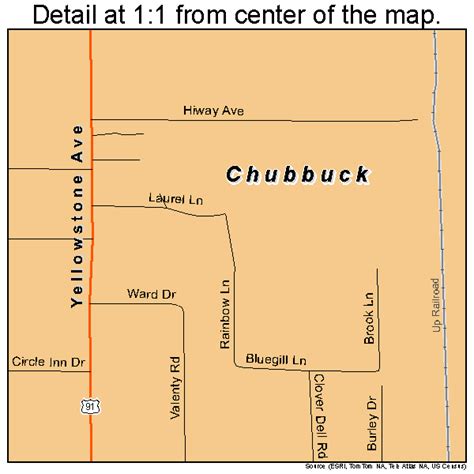 Chubbuck Idaho Street Map 1614680