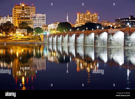 Harrisburg Pennsylvania And The Historic Market Street Bridge