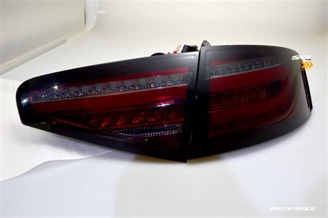 SW Celi LED Rückleuchten Audi A4 B8 8K Limo Facelift 12 15 red smoke