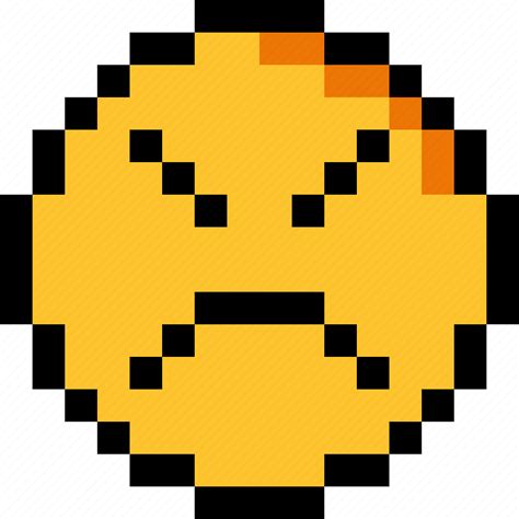 Angry, pixel art, 8 bit, character, emotion, emoticon, emoji icon - Download on Iconfinder