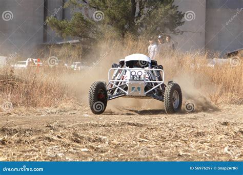 Custom Single Seater Rally Buggy Kicking Up Trail Of Dust On San