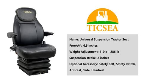 TICSEA Mechanical Suspension Tractor Seats Suspension Install YouTube