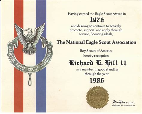 Eagle Scout Certificate Template Sample Certificate Images And Photos Finder