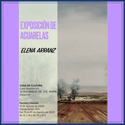 Aldealengua de Sta María Exposición acuarelas de Elena Arranz