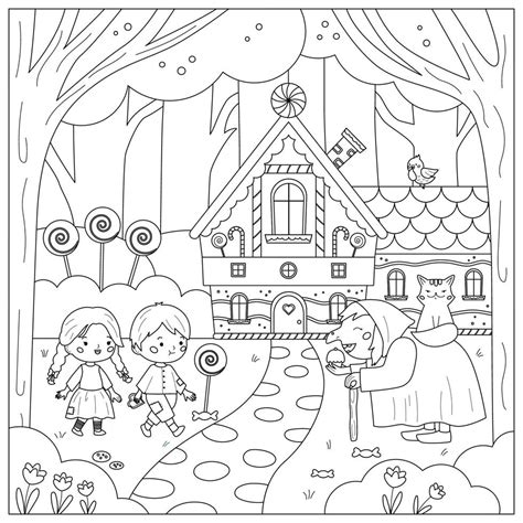 Cuentos De Los Hermanos Grimm Para Colorear Hansel Y Gretel Para The