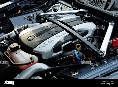 Fisker Karma electric hybrid car engine Stock Photo - Alamy