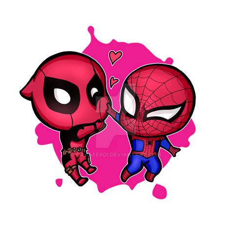 Deadpool Spiderman Chibi Love by CAVAFERDI on DeviantArt