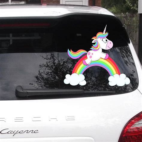 Unicorn Car Decal Rainbow Vinyl Sticker Car Window Decal Unicorn Decal Car Bumper Decal Car