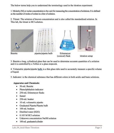 Solved Determination Of Unknown Concentration Of An Acid Or Chegg