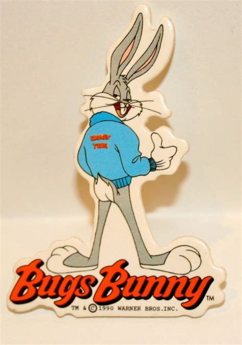 The Bugs Bunny Sticker Is On Display