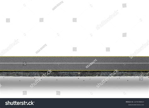 Straight Road Side View 3d Rendered Stock Illustration 2276788423