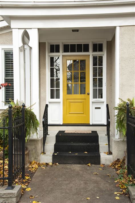 Vibrant Yellow Paint Ideas For Front Doors