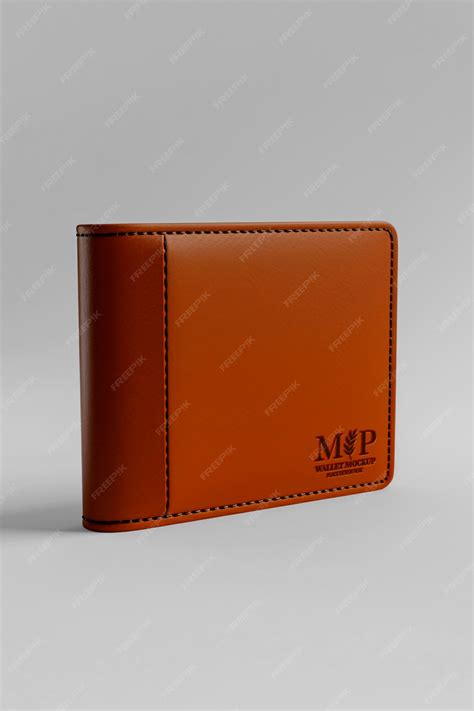 Leather Wallet Logo Mockup Design Premium Ai Generated Psd