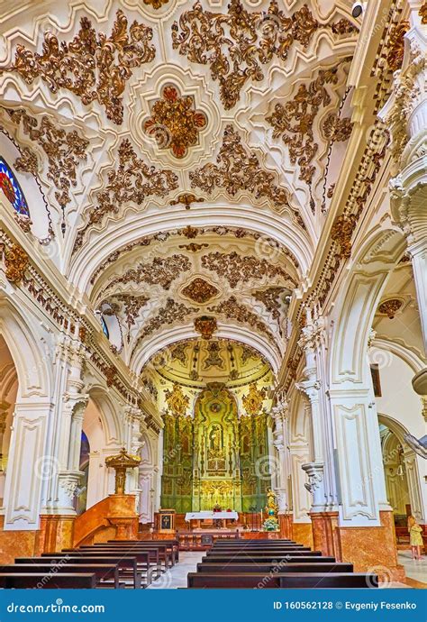 Interior Of Santiago Apostol Church Malaga Spain Editorial Stock