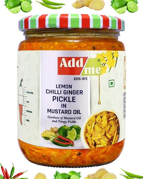 Mixed Pickle 500g Of Lemon Chilli Ginger Nimbu Mirchi Adrak Ka Mix