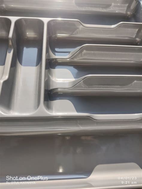 Plain Grey Kitchen Pvc Cutlery Tray Size X X Mm Lxwxh At