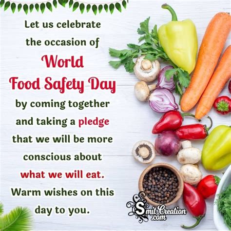 World Food Safety Day Message Picture SmitCreation