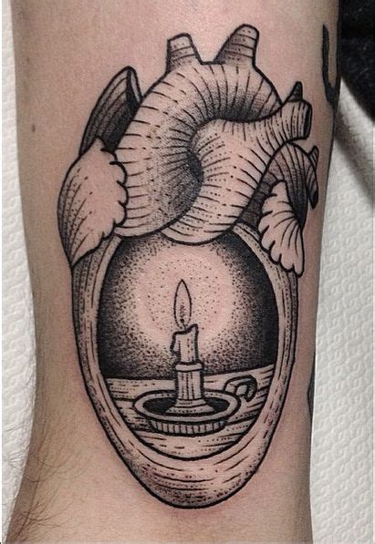 Heart Art Carrying a Candle Susanne König Salon Serpent Tattoo