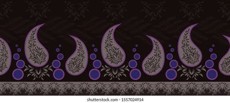 Paisley Border Design Vector Pattern Stock Vector (Royalty Free) 1557024914 | Shutterstock